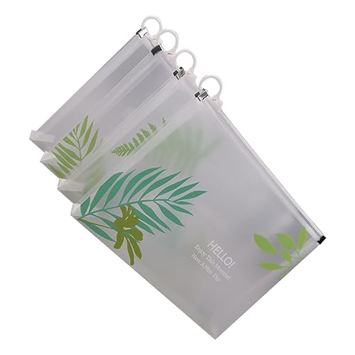 TEHAUX 1 Satz Transparente A4-aktentasche Tragbare Aktentaschen Organizer Aktentasche Aktenhalter Reisetasche Aktentasche Mit Pvc-dokumententasche Schüler Zubehör Lagerung Green 4 Stück von TEHAUX