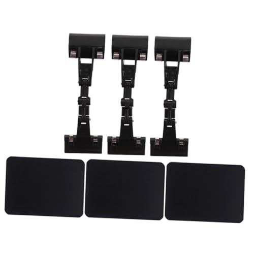 TEHAUX 1 Satz schwarze Clip-Etikettenhalter küchenorganisation küche organisation Kommodenetiketten Mini-Etikettenclip Kücheneimer Clip für Korbetiketten Etiketten für Körbe Abs Black von TEHAUX