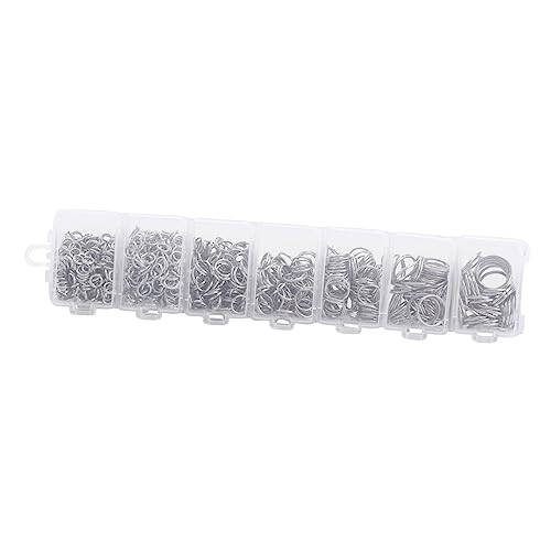 TEHAUX 1 Schachtel DIY Schmuckzubehör Set Offene Sprungringe für Schlüsselanhänger mit Verschiedenen für Armbänder und Bastelarbeiten DIY Enthusiasten und Profis von TEHAUX
