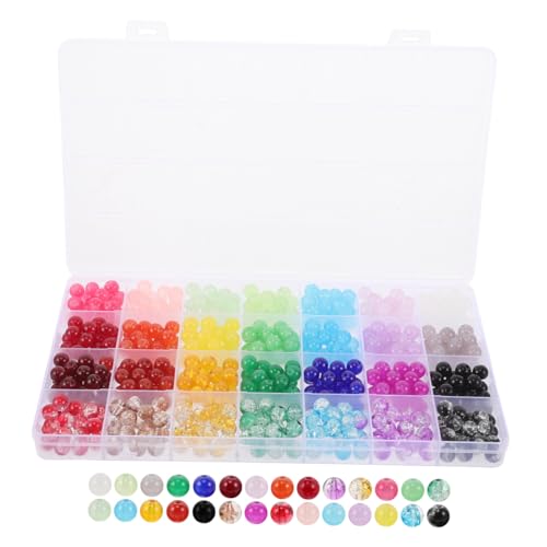 TEHAUX 1 Schachtel Glasperlen Jelly Stil Glatte Runde Perlen für DIY Schmuck Armbänder Halsketten Bastelprojekte Handgefertigte Accessoires TEHAUX 1 Schachtel Glasperlen Jelly Stil Glatte Runde Perlen für DIY Schmuck Armbänder Halsketten Bastelprojekte Handgefertigte Accessoires von TEHAUX