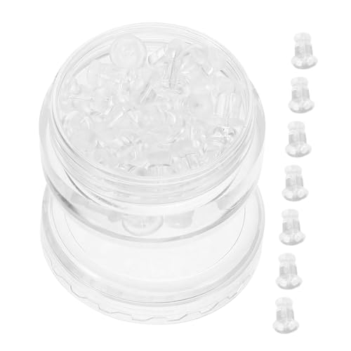 TEHAUX 1 Schachtel Transparente Kleine Ohrstecker-verschlüsse aus Strapazierfähigem Kunststoff Sicherer Halt für Piercing-ohrstecker Angenehm und Langlebig für Damen und Teens TEHAUX 1 Schachtel Transparente Kleine Ohrstecker-verschlüsse aus Strapazierfähigem Kunststoff Sicherer Halt für Piercing-ohrstecker Angenehm und Langlebig für Damen und Teens von TEHAUX
