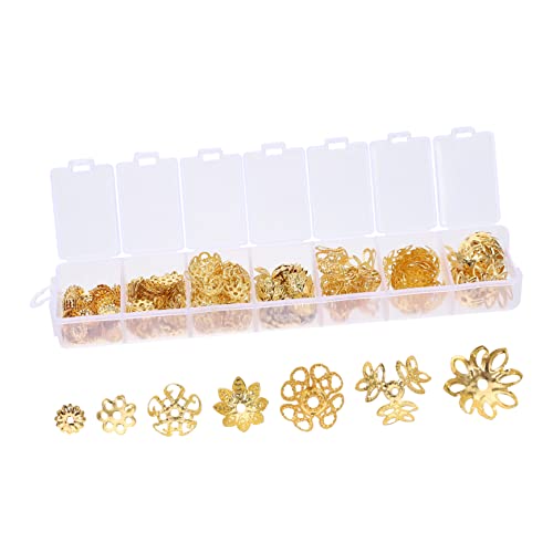 TEHAUX 1 Schachtel hohler Torusblumenhut Endkappen zur Schmuckherstellung Kit zur Schmuckherstellung für hand schmuck armband zubehör DIY Perlen Erkenntnisse Schmuckperlenkappen Legierung von TEHAUX