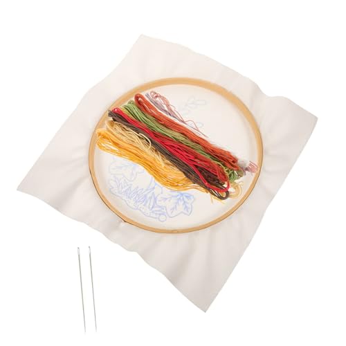 TEHAUX 1 Set Handstickanzug Stickgarn Farbstich Für Bastelfäden Nähen Heimstickgarn Sticksets Praktisches Stickgarn Nadel Set Baumwollleinen von TEHAUX