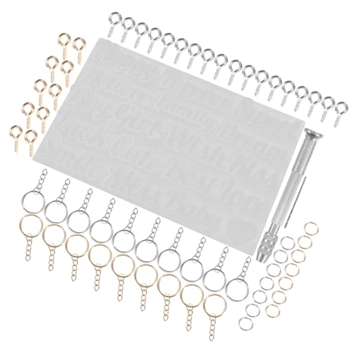 TEHAUX 1 Set Harzform Schlüsselanhänger Silikon Set Retro Alphabet Edelsteine Buchstaben Kreise Schlüsselband Für Schlüsselringe Schlüsselanhänger Formen Kristalle Hardware TEHAUX 1 Set Harzform Schlüsselanhänger Silikon Set Retro Alphabet Edelsteine Buchstaben Kreise Schlüsselband Für Schlüsselringe Schlüsselanhänger Formen Kristalle Hardware von TEHAUX