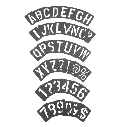 TEHAUX 1 Set Inkjet Vorlage Zarte Buchstabenschablonen Englische Schablonenbuchstaben Schablonen Für Holzverbrennung Große Schablonenbuchstaben Multifunktions Buchstabenschablonen von TEHAUX