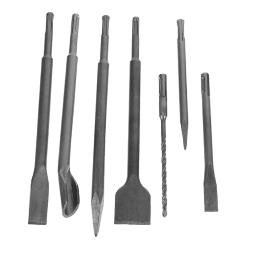TEHAUX 1 Set Professioneller Meißel Hammer Set Rundes Griff Zwei-slot-meißel U-förmige Wide Impact Drill Bits Stahl Für Holzmetallkonstruktion Tragbarer Gehäuse von TEHAUX