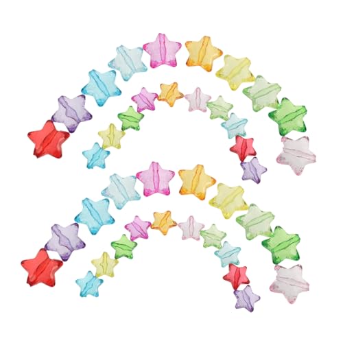 TEHAUX 1 Set Sternperlen Zur Schmuckherstellung Bunte Stern Abstandsperlen Acryl – DIY Bastelbedarf Für Armbänder &Amp; Sommerlichen Freundschaftsschmuck von TEHAUX
