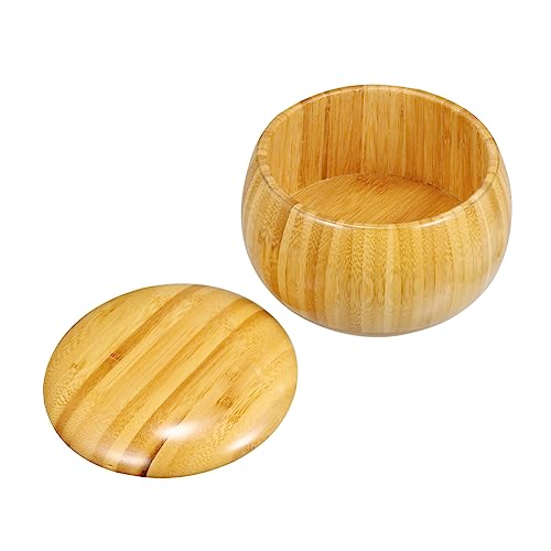 TEHAUX 1 Stück Holz Garnschale Handgefertigte Wollschale zur Aufbewahrung Eleganter Organizer für Strick und Häkelprojekte Schützt vor Verwicklungen und Hält Sie Sauber von TEHAUX