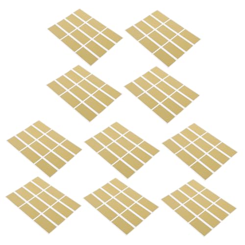 TEHAUX 10 Blatt Goldene Scratch Off Sticker DIY Rubbelaufkleber für Geburtstagskarten Partyspiele Gewinnspiele Selbstklebende Überraschungsaufkleber TEHAUX 10 Blatt Goldene Scratch Off Sticker DIY Rubbelaufkleber für Geburtstagskarten Partyspiele Gewinnspiele Selbstklebende Überraschungsaufkleber von TEHAUX
