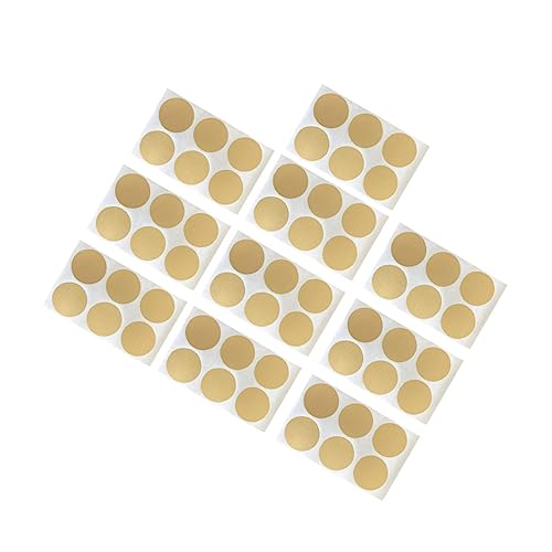 TEHAUX 10 Blatt Kratzaufkleber rubbellose rubbelkarte partydekoration Kratzlotterie scrapbook stickers Aufkleber kratzen Hausbedarf Aufkleber abkratzen Etiketten kleben Papier Golden von TEHAUX
