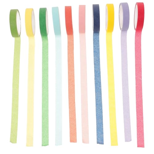 TEHAUX 10 Rollen Washi Tape Regenbogenfarben Abreißbares DIY Scrapbook Klebeband für Bastelarbeiten Selbstklebendes Dekoratives Klebeband Vielseitig Verwendbar für Planer und Geschenke TEHAUX 10 Rollen Washi Tape Regenbogenfarben Abreißbares DIY Scrapbook Klebeband für Bastelarbeiten Selbstklebendes Dekoratives Klebeband Vielseitig Verwendbar für Planer und Geschenke von TEHAUX