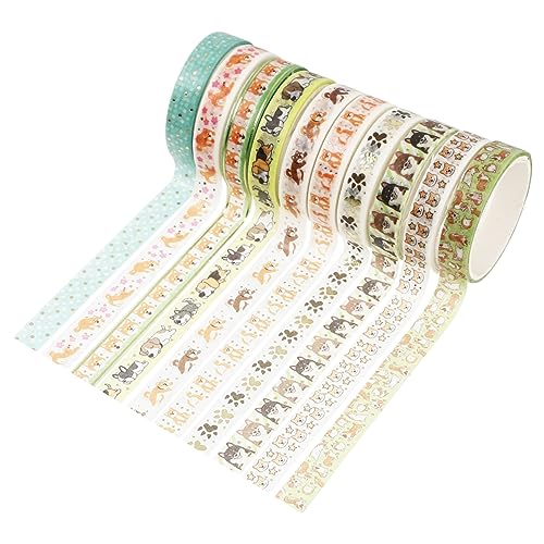 TEHAUX 10 Rollen Washi Tape Set mit Hundepfoten Dekorative Hot Stamping Klebebänder für Scrapbooking und DIY Projekte Leicht Abreißbar Gute Haftung Glänzende Farben für Kreative TEHAUX 10 Rollen Washi Tape Set mit Hundepfoten Dekorative Hot Stamping Klebebänder für Scrapbooking und DIY Projekte Leicht Abreißbar Gute Haftung Glänzende Farben für Kreative von TEHAUX