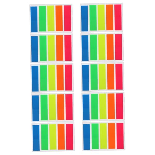 TEHAUX 10 Sätze Fluoreszierende Haftnotizen Index Tabs Selbstklebend Wiederverwendbare Notizzettel mit Beschreibbaren Markierungen Praktisch für Büro Schule und Dokumentenkennzeichnung TEHAUX 10 Sätze Fluoreszierende Haftnotizen Index Tabs Selbstklebend Wiederverwendbare Notizzettel mit Beschreibbaren Markierungen Praktisch für Büro Schule und Dokumentenkennzeichnung von TEHAUX