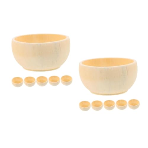 TEHAUX 10 Stk. Teiliges Unbemalte Holzschalen für Diy Bastelprojekte Kreative Holzschalen für Robuste Unvollendete Bastelmaterialien für Kunst und Handwerk TEHAUX 10 Stk. Teiliges Unbemalte Holzschalen für Diy Bastelprojekte Kreative Holzschalen für Robuste Unvollendete Bastelmaterialien für Kunst und Handwerk von TEHAUX