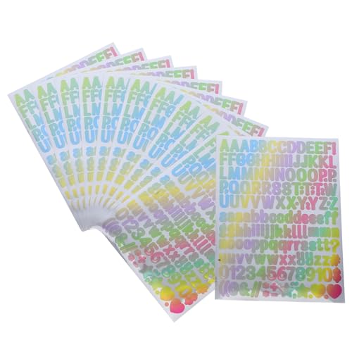 TEHAUX 10 Stück Alphabet-aufkleber: Selbstklebende Vinyl-aufkleber Mit Zahlen, Briefkastennummern, Etiketten, Basteln, Kunstherstellung, Aufkleber Für Schilder, Notizbücher, von TEHAUX