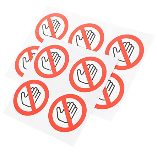 TEHAUX 10 Stück Berühren Warnaufkleber Sicherheitssticker für Maschinen und Geräte Selbstklebende Warnschilder mit Durchmesser für Industrie und Baustellen Auffällige und Klare zur von TEHAUX
