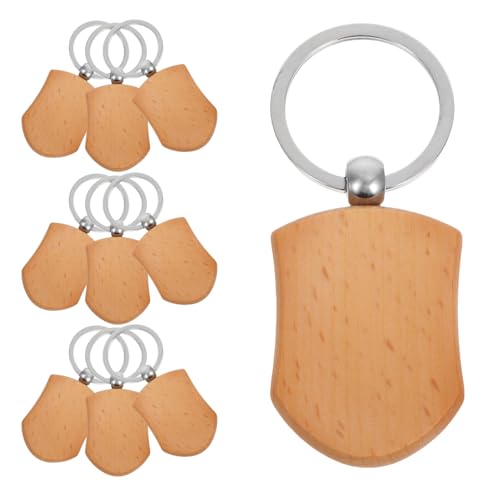 TEHAUX 10 Stück Blanko-schlüsselanhänger Aus Holz in Schildform, Holz-diy-schlüsselanhänger Zum Gravieren, Schlüsselanhänger-rohlinge Für Bastelbedarf, Dekorationen TEHAUX 10 Stück Blanko-schlüsselanhänger Aus Holz in Schildform, Holz-diy-schlüsselanhänger Zum Gravieren, Schlüsselanhänger-rohlinge Für Bastelbedarf, Dekorationen von TEHAUX