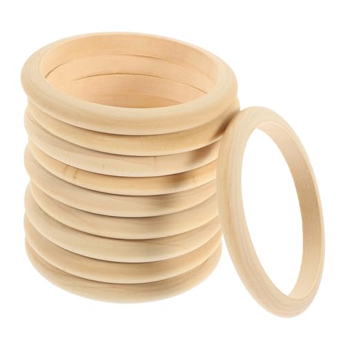 TEHAUX 10 Stück Diy Holzarmbänder Teiliges Unbehandelte Holzringe zum Basteln für Armbänder Vielseitig Einsetzbar für Schmuckherstellung und Kreative Projekte TEHAUX 10 Stück Diy Holzarmbänder Teiliges Unbehandelte Holzringe zum Basteln für Armbänder Vielseitig Einsetzbar für Schmuckherstellung und Kreative Projekte von TEHAUX