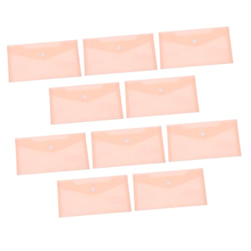 TEHAUX 10 Stück Dokumententasche Mit Schnappverschluss Dokumentenmappen Mit Verschluss Wasserdichtes Ordner Aktentaschen Dokumententaschen Office -dokumenttasche Büroordner Rosa von TEHAUX