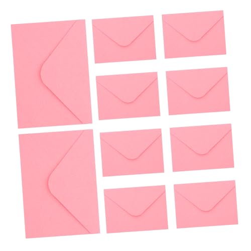 TEHAUX 10 Stück Handbuchumschlag notizbuch unterlagen farbige umschläge schuler budget umschläge Bargeldumschläge Briefumschläge mit Foto Geldumschläge für Studenten Papier Rosa von TEHAUX