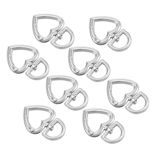 TEHAUX 10 Stück Herz Schlüsselanhänger Tasche Schlüsselanhänger Form Herz-schlüsselanhänger-clip Schlüsselkette Drehbare Schnalle Schlüsselanhänger Selber Machen Zinklegierung Silber von TEHAUX