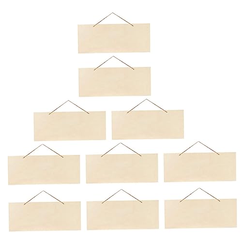 TEHAUX 10 Stück Leere Auflistung benutzerdefiniertes Banner Makrame -Wand hängen Tür Holztafeln für Bastelarbeiten Unvollendete Holzplatten leere Holzscheiben Holzschild für DIY Pappel von TEHAUX