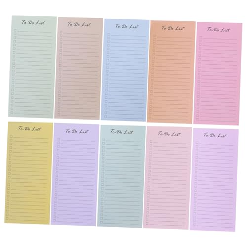 TEHAUX 10 Stück Macaron Klebezettel Notizblock mit Blättern Je Block Stark Haftende To Do Listen Einkaufszettel und Wochenplaner in Farben Vielseitig Haftende Notizzettel für Büro und TEHAUX 10 Stück Macaron Klebezettel Notizblock mit Blättern Je Block Stark Haftende To Do Listen Einkaufszettel und Wochenplaner in Farben Vielseitig Haftende Notizzettel für Büro und von TEHAUX