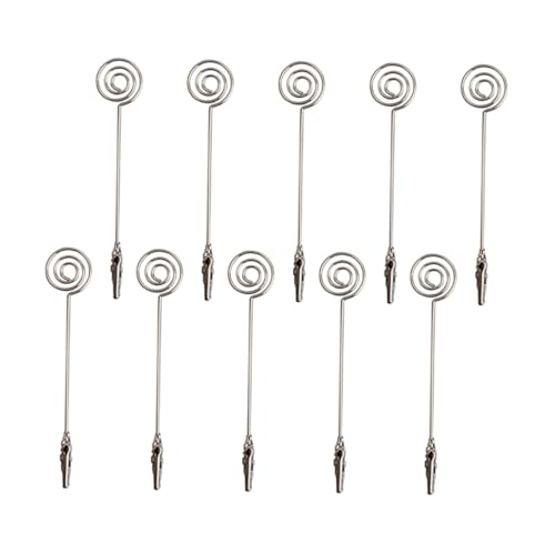 TEHAUX 10 Stück Memohalter Clip Ort Name Lagerung Inhaber Klebrig Post Hochzeitsbedarf Silver TEHAUX 10 Stück Memohalter Clip Ort Name Lagerung Inhaber Klebrig Post Hochzeitsbedarf Silver von TEHAUX