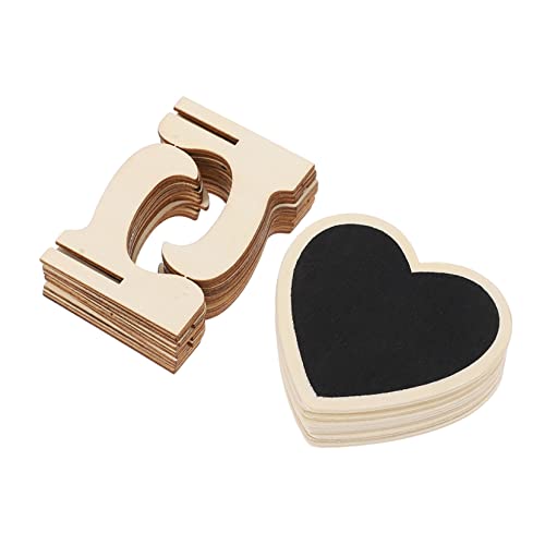 TEHAUX 10 Stück Nachrichtentafel Kleine Tafeln Tafel Anzeigen Planke Desktop-display-ornament Kreidebretter Tafelschilder Hängen Wand Dekoration Miniatur Tafel Staffelei Hochzeit Holz von TEHAUX