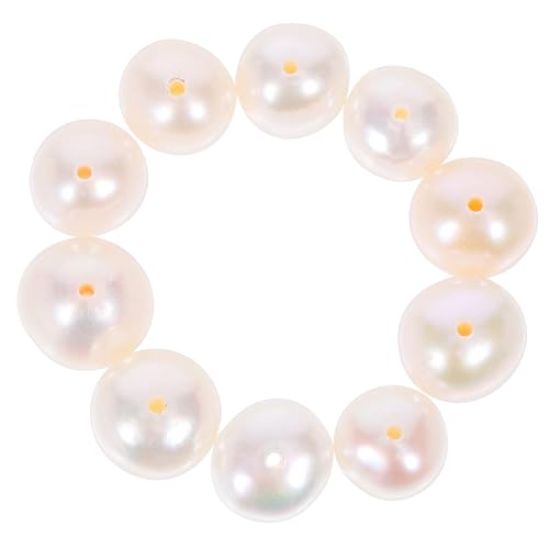 TEHAUX 10 Stück Natürliche Süßwasserperlen Runde Einheitliche Stilvolle Spacer Perlen mit Bohrung für DIY Schmuck Armbänder Halsketten und Ohrringe Handgefertigte Bastelmaterialien TEHAUX 10 Stück Natürliche Süßwasserperlen Runde Einheitliche Stilvolle Spacer Perlen mit Bohrung für DIY Schmuck Armbänder Halsketten und Ohrringe Handgefertigte Bastelmaterialien von TEHAUX