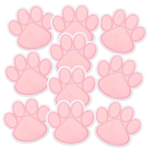 TEHAUX 10 Stück Patch Hutflecken Stickerei nähen Kleiderdekoration Applikationen stickerpappier stickrahmen gartasche aufkleber Taschenaufnäher bestickte Aufnäher für Kleidung Stoff Rosa von TEHAUX