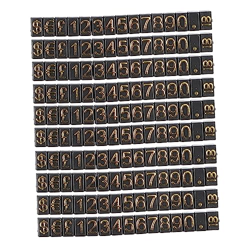 TEHAUX 10 Stück Preisschild Tags Für Die Anzeige Groß Tags Mit Nummern Klein Würfelanzeige Etiketten Ausstellungsständer Einzelhandel -tags Preisanzeigeschild Golden Plastik TEHAUX 10 Stück Preisschild Tags Für Die Anzeige Groß Tags Mit Nummern Klein Würfelanzeige Etiketten Ausstellungsständer Einzelhandel -tags Preisanzeigeschild Golden Plastik von TEHAUX