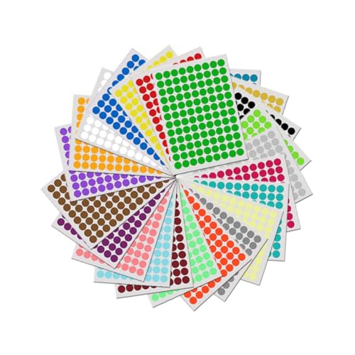 TEHAUX 10 Stück Selbstklebende Wasserdichte Punktetiketten Klassifizierungsmarken für Erwachsene und Zufällige Farben für Organisation und Beschriftung Zufällige Farbe Zufällige Farbe von TEHAUX