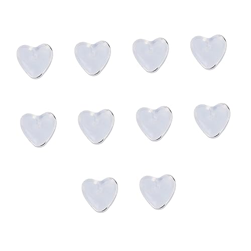 TEHAUX 10 Stück Silikon Ohrstöpsel In Herzform Herz Ohrringe Ohrring DIY Material Schmuckherstellung Anhänger Herzförmig Ohrring Zubehör Schmuck DIY Zubehör Anhänger Charm TEHAUX 10 Stück Silikon Ohrstöpsel In Herzform Herz Ohrringe Ohrring DIY Material Schmuckherstellung Anhänger Herzförmig Ohrring Zubehör Schmuck DIY Zubehör Anhänger Charm von TEHAUX