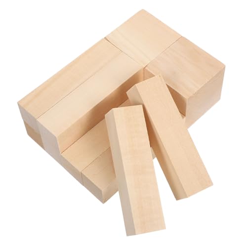 TEHAUX 10 Stück Teiliges Basswood Schnitzholz Weiche Rechteckige Holzblöcke Naturbelassen Glatte Oberfläche für DIY Holzschnitzen und Bastelprojekte für Anfänger und Künstler TEHAUX 10 Stück Teiliges Basswood Schnitzholz Weiche Rechteckige Holzblöcke Naturbelassen Glatte Oberfläche für DIY Holzschnitzen und Bastelprojekte für Anfänger und Künstler von TEHAUX