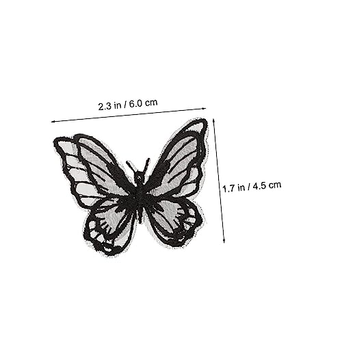TEHAUX 10 Stück Teiliges Bestickte Schmetterling Patches aus Doppelschichtige Organza Applikationen zum Aufnähen und Aufbügeln DIY Kleidung Dekor und Reparatur für Scrapbooking und von TEHAUX
