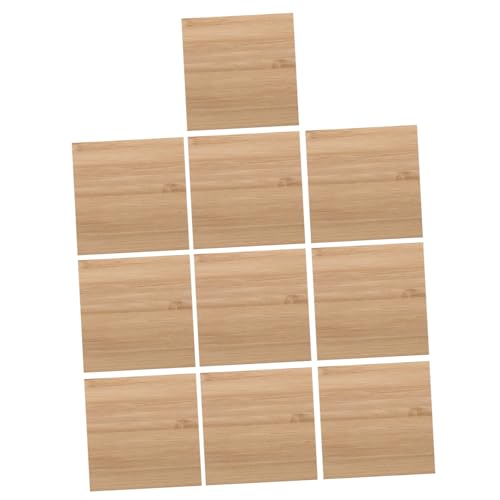 TEHAUX 10 Stück Teiliges Quadratische Bambusplatten Doppelseitig Blanko DIY Basteln Malen Handwerk Kreative Gestaltung Natürlicher TEHAUX 10 Stück Teiliges Quadratische Bambusplatten Doppelseitig Blanko DIY Basteln Malen Handwerk Kreative Gestaltung Natürlicher von TEHAUX