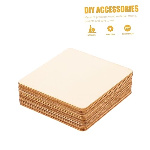 TEHAUX 10 Stück Teiliges Quadratische Holzscheiben Robuste Naturbelassene Holzplatten für DIY Bastelarbeiten Bemalbare Holzstücke für Graffiti Dekoration und Handwerk TEHAUX 10 Stück Teiliges Quadratische Holzscheiben Robuste Naturbelassene Holzplatten für DIY Bastelarbeiten Bemalbare Holzstücke für Graffiti Dekoration und Handwerk von TEHAUX
