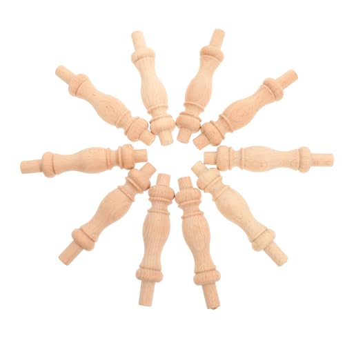 TEHAUX 10 Stück Teiliges Robuste Spindeln Unbemalt für DIY Treppenhaus Dekorative Gartenpfeiler für Brücken Möbel und TEHAUX 10 Stück Teiliges Robuste Spindeln Unbemalt für DIY Treppenhaus Dekorative Gartenpfeiler für Brücken Möbel und von TEHAUX