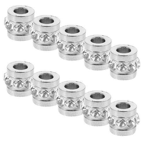 TEHAUX 10 Stück Teiliges Spacer Perlen mit Strass Edelstahl Abstandperlen für Schmuckherstellung Geeignet für Armbänder und Halsketten DIY Weiße Funkelnde Zwischenperlen TEHAUX 10 Stück Teiliges Spacer Perlen mit Strass Edelstahl Abstandperlen für Schmuckherstellung Geeignet für Armbänder und Halsketten DIY Weiße Funkelnde Zwischenperlen von TEHAUX