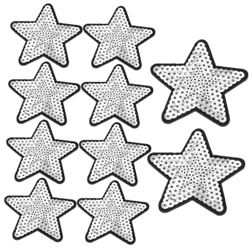 TEHAUX 10 Stück Teiliges Stern Pailletten Aufnäher Selbstklebend Bestickt Vielseitig für Jacken Jeans Taschen DIY Bastelprojekte Leichte Kompakte Einfache Anwendung TEHAUX 10 Stück Teiliges Stern Pailletten Aufnäher Selbstklebend Bestickt Vielseitig für Jacken Jeans Taschen DIY Bastelprojekte Leichte Kompakte Einfache Anwendung von TEHAUX