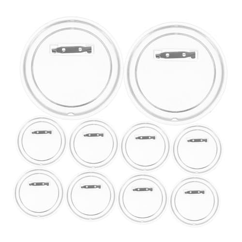 TEHAUX 10 Stück Teiliges Transparente Acryl Ansteckbuttons DIY Foto Knopfabzeichen für Bastelprojekte Abzeichen für Kleidung Rucksack von TEHAUX