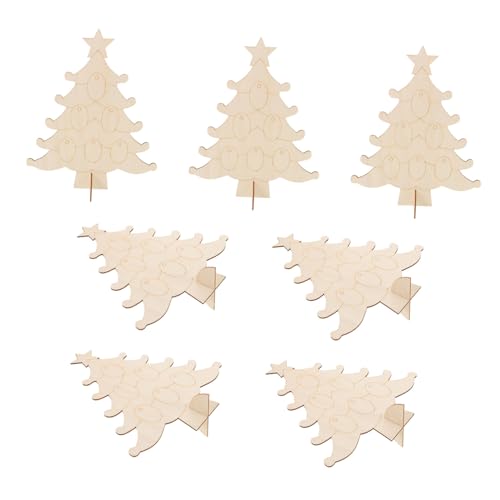 TEHAUX 10 Stück Teiliges Ungefertigte Holzanhänger Weihnachtsbaumform zum Bemalen Glatte Holzstücke für DIY Basteln mit Kindern Familienfreundliche Weihnachtsdekoration Kreative TEHAUX 10 Stück Teiliges Ungefertigte Holzanhänger Weihnachtsbaumform zum Bemalen Glatte Holzstücke für DIY Basteln mit Kindern Familienfreundliche Weihnachtsdekoration Kreative von TEHAUX