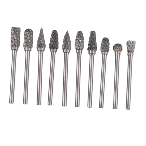 TEHAUX 10 Stück Teiliges Wolframkarbid Rotationsfeilen Set für Holz und Metallbearbeitung Geeignet für Schnitzen Gravieren und Polieren Langlebige und Effiziente Fräser für Präzise TEHAUX 10 Stück Teiliges Wolframkarbid Rotationsfeilen Set für Holz und Metallbearbeitung Geeignet für Schnitzen Gravieren und Polieren Langlebige und Effiziente Fräser für Präzise von TEHAUX