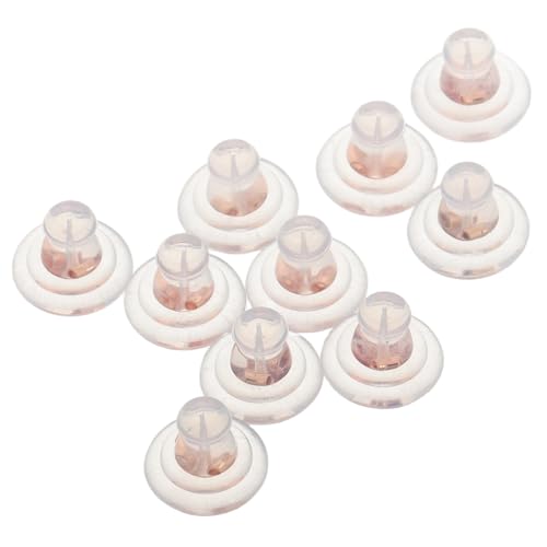 TEHAUX 10 Stück Transparente Silikon Ohrring Verschlüsse für Schlupf und Hängende Ohren Einfach Anzubringen für DIY Ohrringe und Sichere Befestigung bei Ohrsteckern von TEHAUX