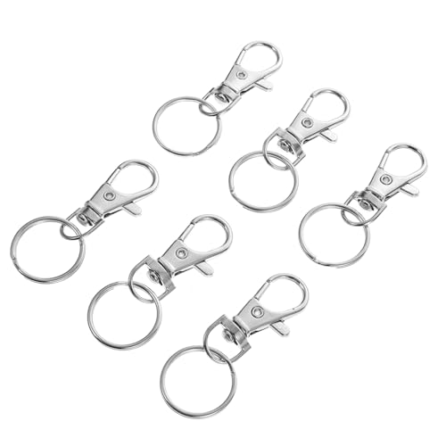 TEHAUX 100 Sätze Teiliges Set Alloy Lobster Buckles Schlüsselanhänger Verschluss Karabiner Clips mit Doppelring Rostfrei Langlebig für DIY Schlüsselbund Praktisches Zubehör für Kreative TEHAUX 100 Sätze Teiliges Set Alloy Lobster Buckles Schlüsselanhänger Verschluss Karabiner Clips mit Doppelring Rostfrei Langlebig für DIY Schlüsselbund Praktisches Zubehör für Kreative von TEHAUX