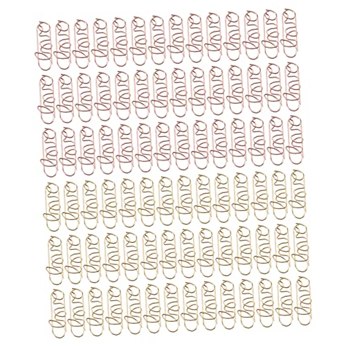 TEHAUX 100 Stück Büroklammer safe clip papierklemmen dekoklammern Geschenkidee Papierklammern Mini lustige Papierclips Clips (klein Schreibwaren Papierbefestigungen flacher Kopf bunt von TEHAUX