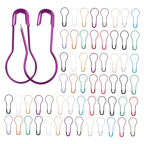 TEHAUX 100 Stück Bunte Metall Kalebassen Sicherheitsnadeln Vielseitig Einsetzbar für DIY Basteln Kleidung Stricken Maschenhalter Robuste Dekorative Nadelstopper aus Eisen TEHAUX 100 Stück Bunte Metall Kalebassen Sicherheitsnadeln Vielseitig Einsetzbar für DIY Basteln Kleidung Stricken Maschenhalter Robuste Dekorative Nadelstopper aus Eisen von TEHAUX