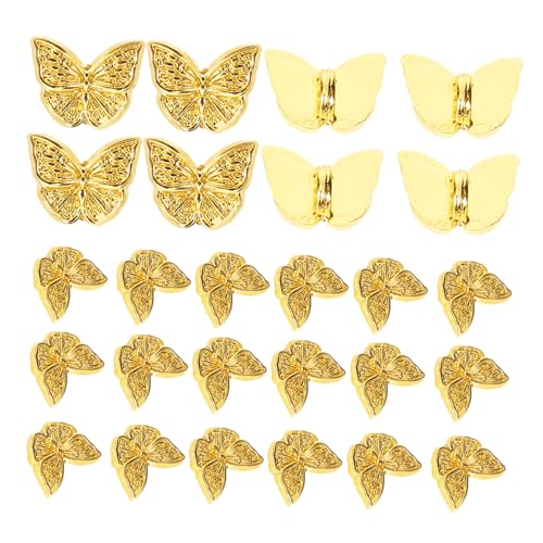 TEHAUX 100 Stück DIY Puppen Kleidung Knöpfe Schmetterlingsform Mini Ersatzknöpfe für Puppenmode Langlebige und Sichere Accessoires für Kreative Bastelprojekte von TEHAUX