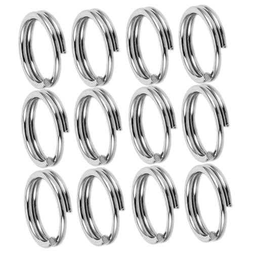 TEHAUX 100 Stück Edelstahl Schlüsselringe Doppelringe Rund Split Ringe für Schmuckherstellung DIY Schlüsselanhänger Zubehör Robust und Vielseitig für Kreative Bastelarbeiten TEHAUX 100 Stück Edelstahl Schlüsselringe Doppelringe Rund Split Ringe für Schmuckherstellung DIY Schlüsselanhänger Zubehör Robust und Vielseitig für Kreative Bastelarbeiten von TEHAUX